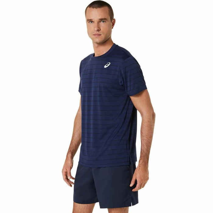 Tricou cu Mânecă Scurtă Bărbați Asics Court Bleumarin Tenis