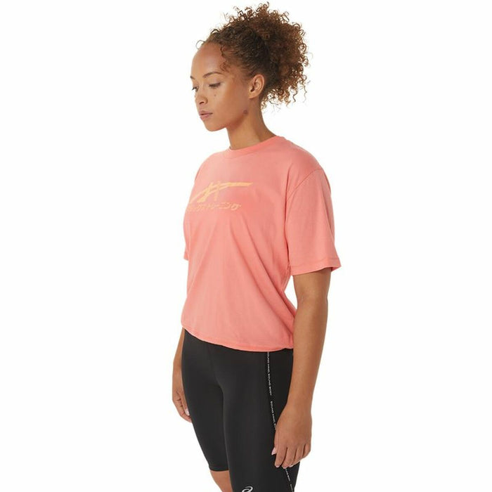 Tricou cu Mânecă Scurtă Femei Asics Tiger Roz
