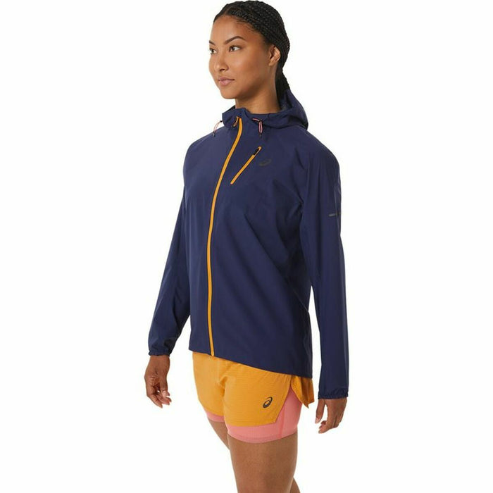 Jachetă Sport de Damă Asics Fujitrail WaterProof Albastru închis