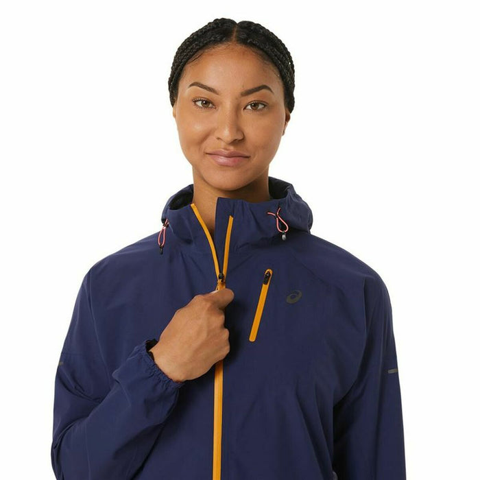 Jachetă Sport de Damă Asics Fujitrail WaterProof Albastru închis