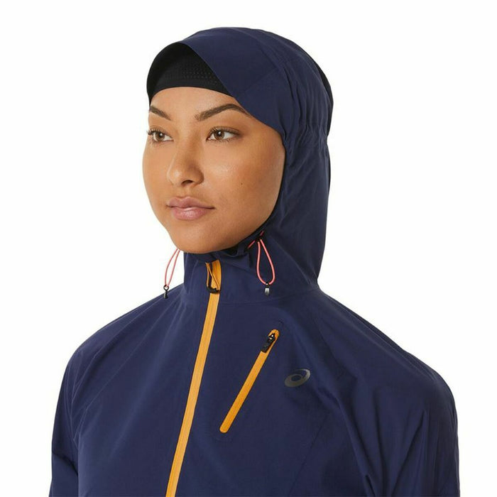 Jachetă Sport de Damă Asics Fujitrail WaterProof Albastru închis