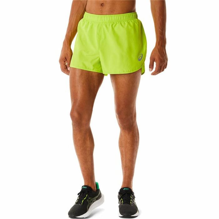 Pantaloni Scurți Sport pentru Bărbați Asics Core Split Verde lămâie