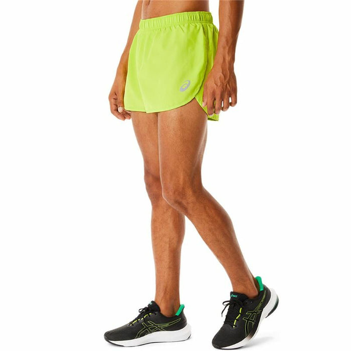 Pantaloni Scurți Sport pentru Bărbați Asics Core Split Verde lămâie