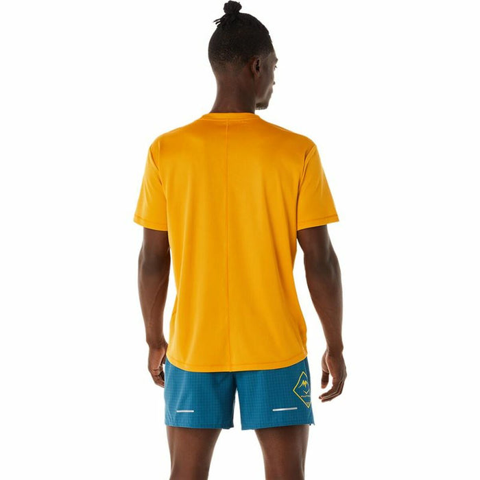 Tricou cu Mânecă Scurtă Bărbați Asics Fujitrail Logo Portocaliu
