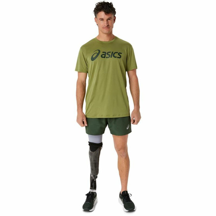 Tricou cu Mânecă Scurtă Bărbați Asics Core Top  Verde militar