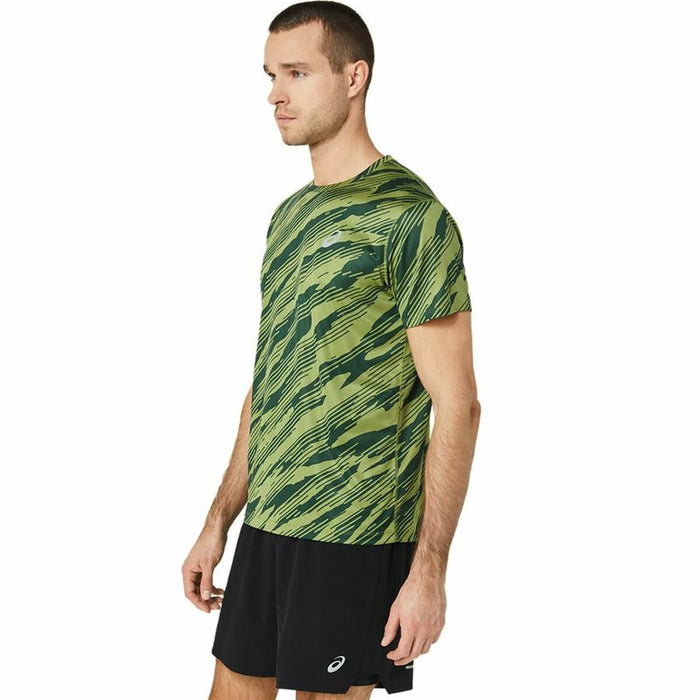 Tricou cu Mânecă Scurtă Bărbați Asics Core All Over Print Ss  Verde