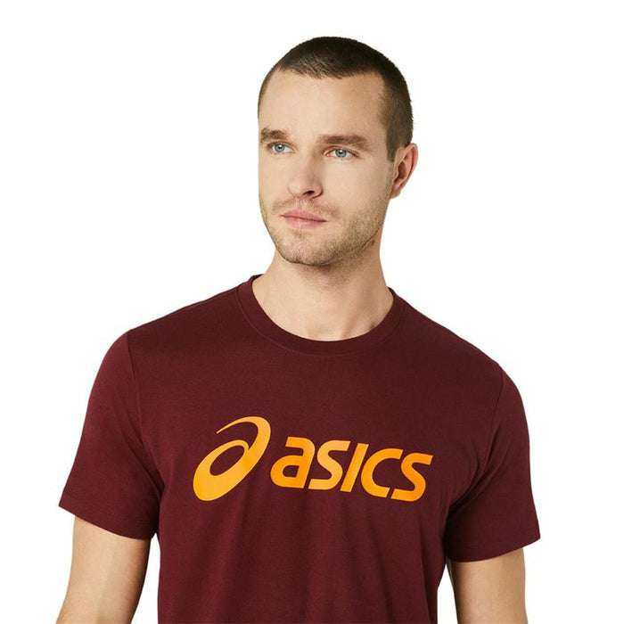Tricou cu Mânecă Scurtă Bărbați Asics  ASICS Big Logo Roșu Închis
