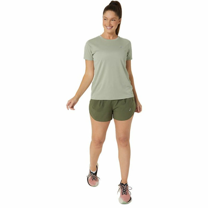 Tricou cu Mânecă Scurtă Femei Asics Core Măslină
