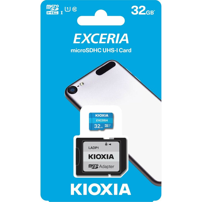 Card de Memorie Micro SD cu Adaptor Kioxia Exceria UHS-I Clasa 10 Albastru 32 GB