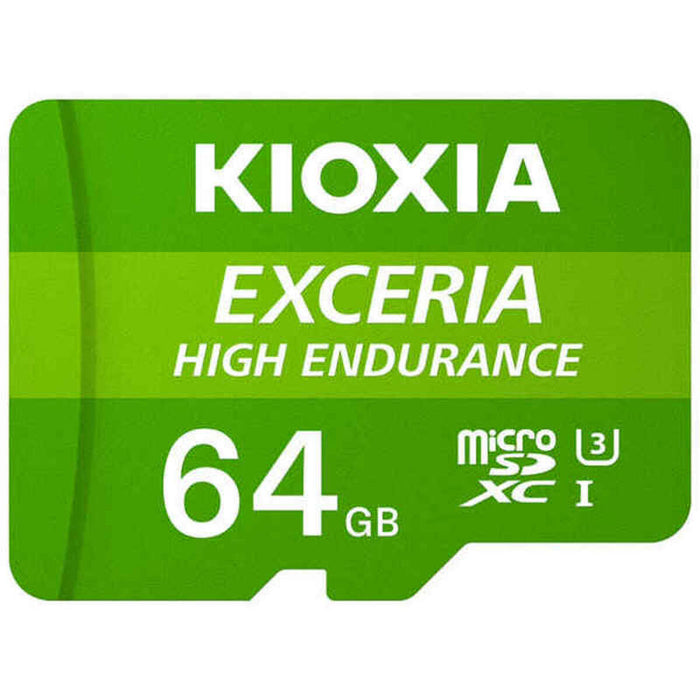 Card de Memorie Micro SD cu Adaptor Kioxia Exceria High Endurance Clasa 10 UHS-I U3 Verde