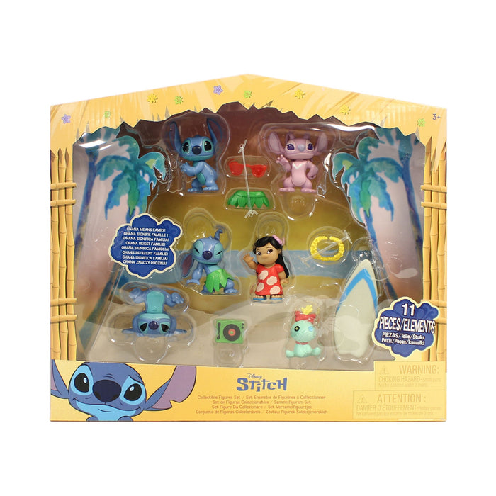 Set de figurine Just Play Disney Stitch, 6 figurine, 11 piese, 3+ ani