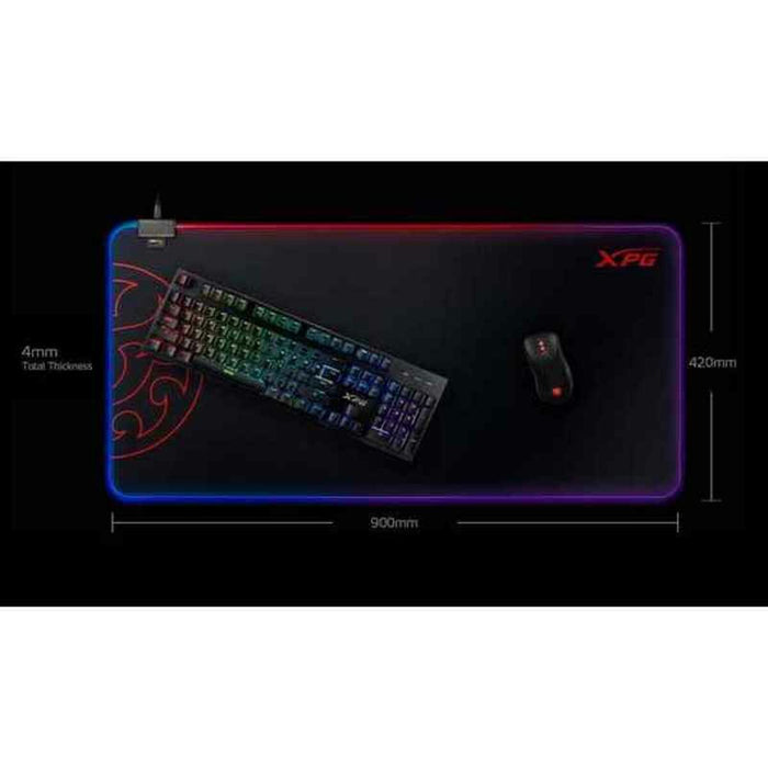 Covoraș Gaming cu Iluminat LED RGB XPG 75260017 Negru Catifea cord