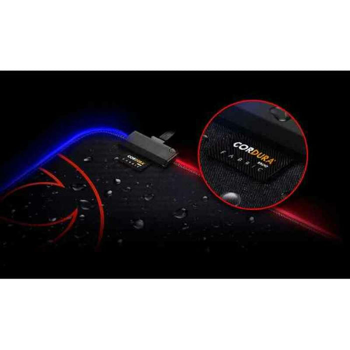 Covoraș Gaming cu Iluminat LED RGB XPG 75260017 Negru Catifea cord