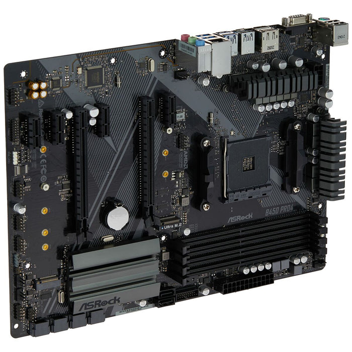 Placă de Bază ASRock B450 Pro4 R2.0 AMD B450 AMD AMD AM4