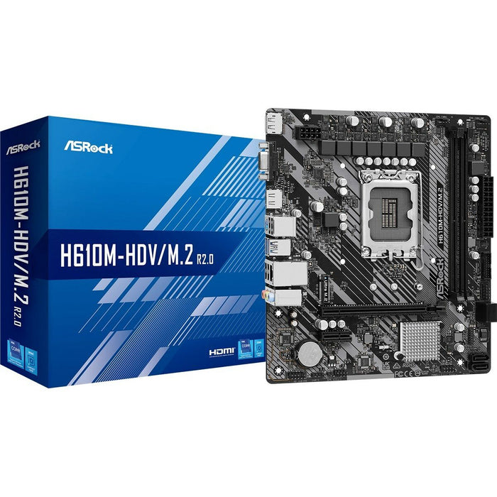 Placă de Bază ASRock H610M-HDV/M.2 R2.0              INTEL H610 LGA 1700