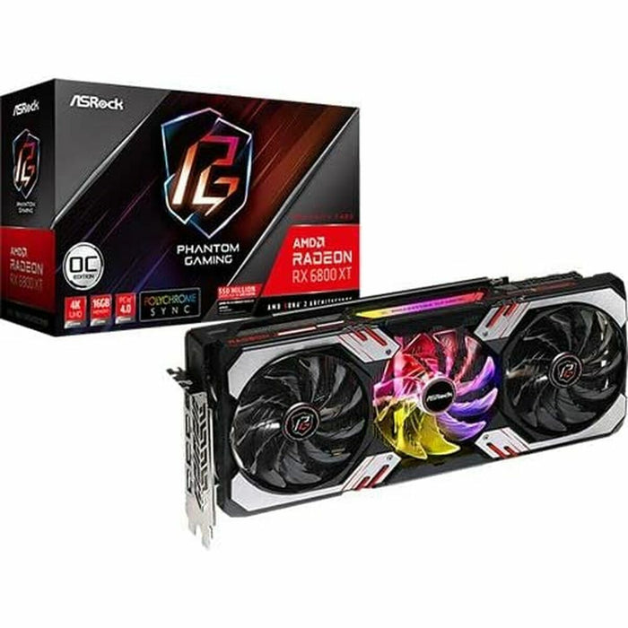 Placă Grafică Gaming ASRock RX6800XT PG 16GO AMD Radeon RX 6800 XT 16 GB GDDR6