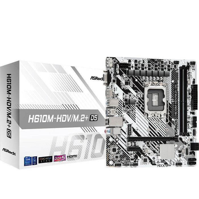 Placă de Bază ASRock H610M-HDV/M.2+ D5 LGA 1700 INTEL H610