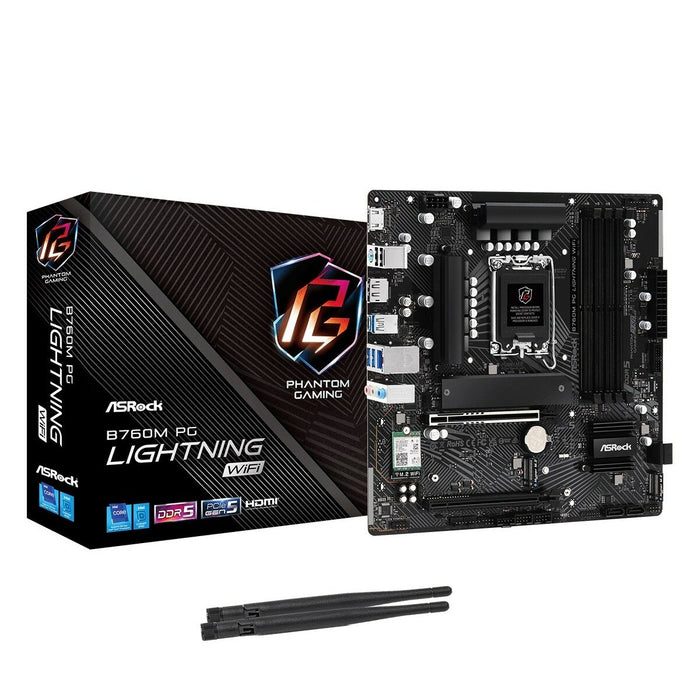 Placă de Bază ASRock B760M PG Lightning WiFi LGA 1700 Intel Wi-Fi 6 Intel B760