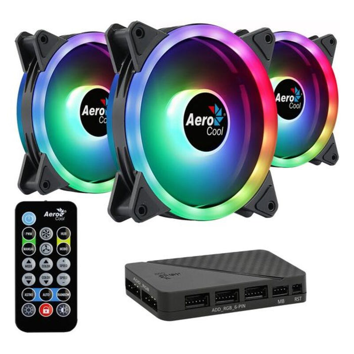 Ventilator de Unitate Aerocool Duo 12 Pro ARGB Ø 12 cm (3 Unități)