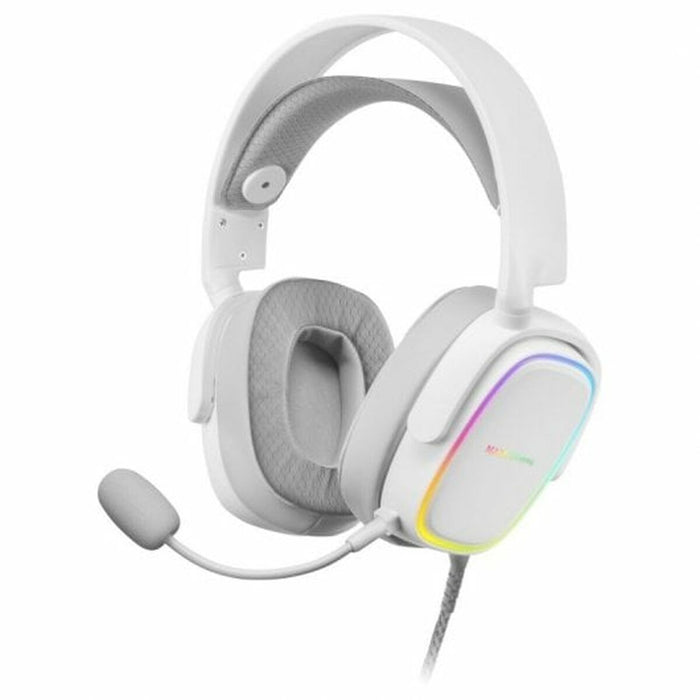 Căști cu Microfon Gaming Mars Gaming MHAXW RGB Alb