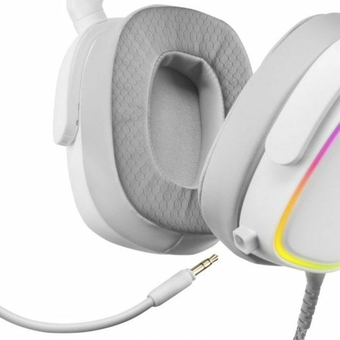 Căști cu Microfon Gaming Mars Gaming MHAXW RGB Alb