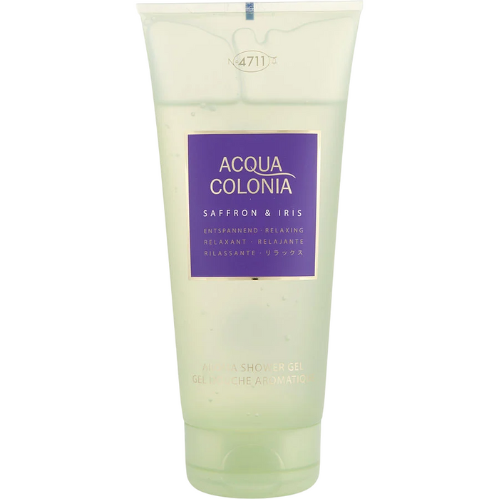 Gel de duș 4711 Acqua Colonia Saffron & Iris, hidratant, pentru toate tipurile de piele, 200 ml