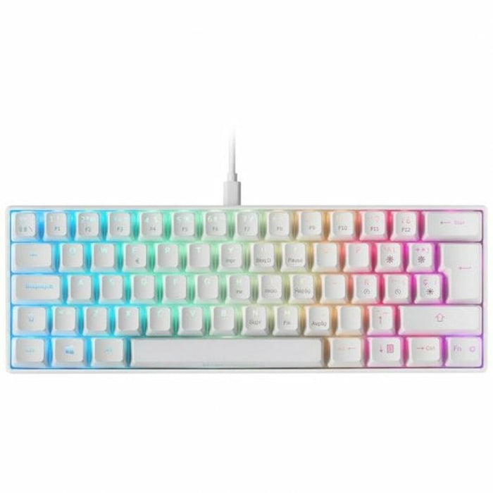 Tastatură Mars Gaming MKMINIWRES Qwerty Spaniolă Alb