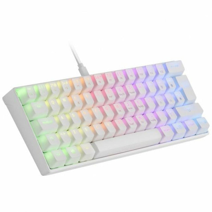 Tastatură Mars Gaming MKMINIWRES Qwerty Spaniolă Alb