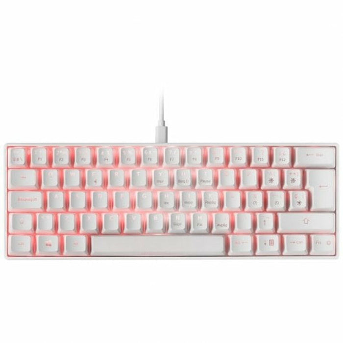 Tastatură Mars Gaming MKMINIWRES Qwerty Spaniolă Alb