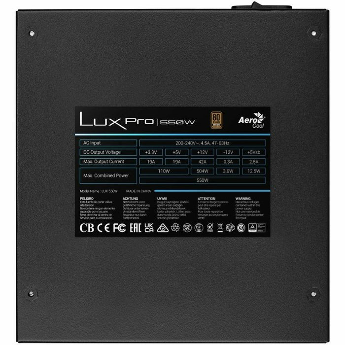 Sursă de Alimentare Aerocool LUXPRO550 ATX 550 W 80 Plus Bronze