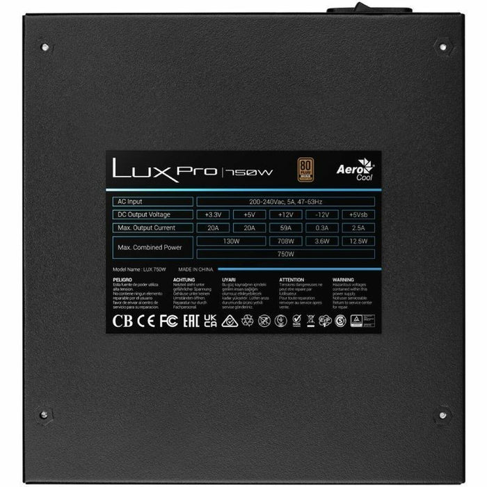 Sursă de Alimentare Aerocool LUXPRO750 ATX 750 W 80 Plus Bronze