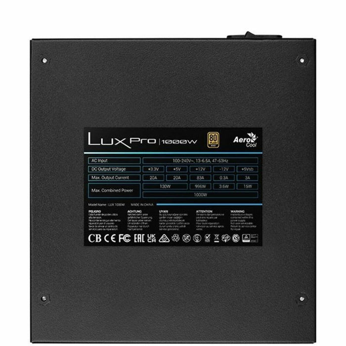 Sursă de Alimentare Aerocool LUXPRO1000 ATX 1000 W 80 Plus Gold