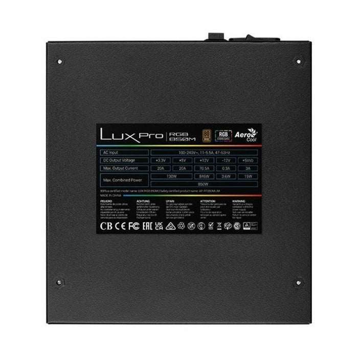 Sursă de Alimentare Aerocool LUXPRORGB850M ATX 850 W 80 Plus Bronze