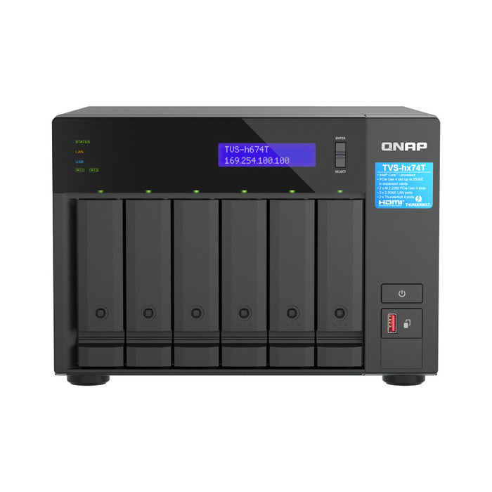 Stocare în Rețea Qnap TVS-H674T-I5-32G Negru Intel Core i5-1240