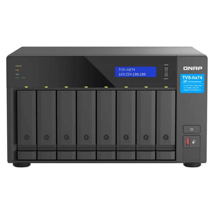 Stocare în Rețea NAS Qnap TVS-H874-I5-32G Negru Intel Core i5-1240