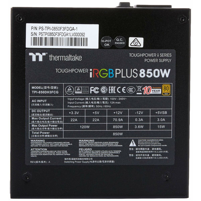 Sursă de Alimentare THERMALTAKE Toughpower iRGB PLUS 850 W