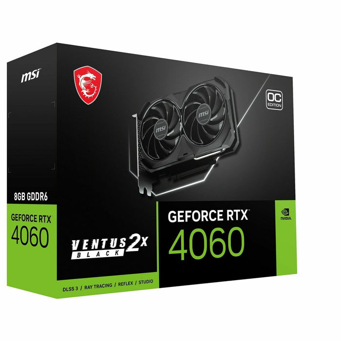 Placă Grafică MSI GEFORCE RTX 4060 VENTUS 2X BLACK 8G OC