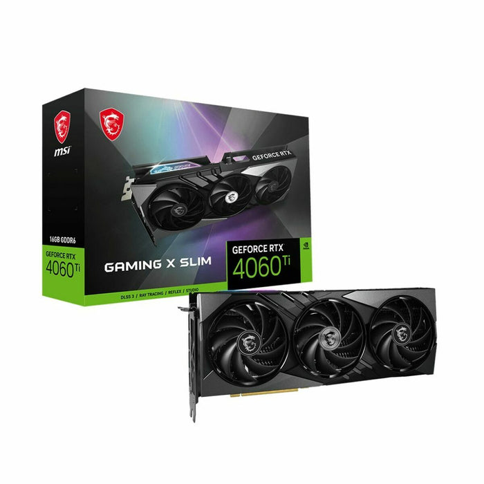 Placă Grafică MSI GEFORCE RTX 4060 Ti GAMING X SLIM 16G Geforce RTX 4060 Ti 16 GB GDDR6