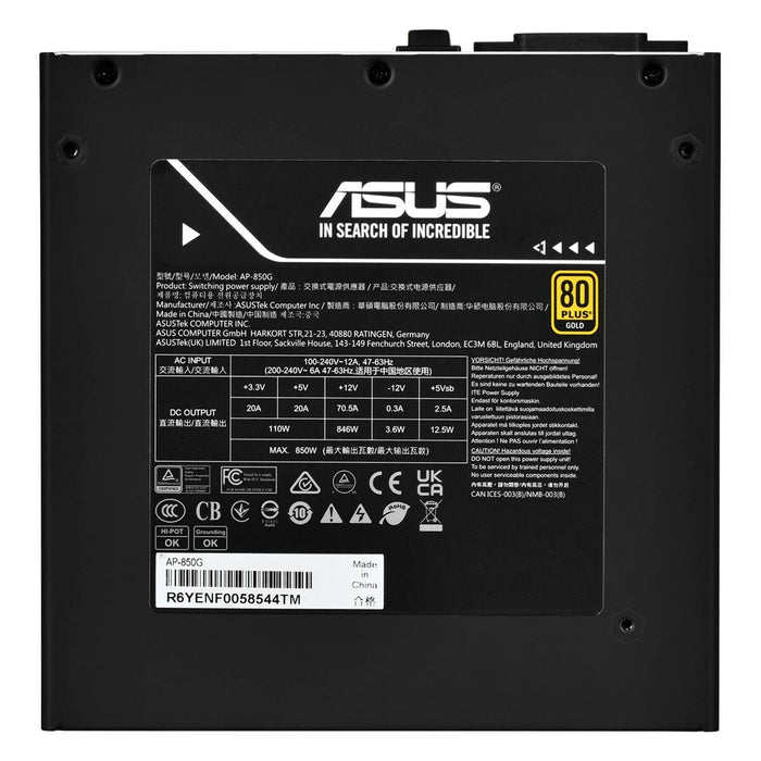Sursă de Alimentare Asus 90YE00U0-B0NB00                 ATX 850 W 80 Plus Gold