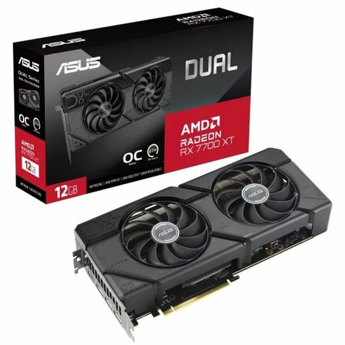 Placă Grafică Asus Dual Radeon RX 7700 XT OC Edition AMD RADEON RX 7700 XT 12 GB GDDR6