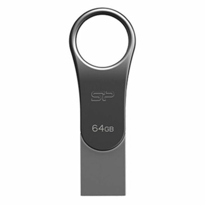Memorie USB Silicon Power SP064GBUC3C80V1S 64 GB Negru titaniu Argintiu 64 GB