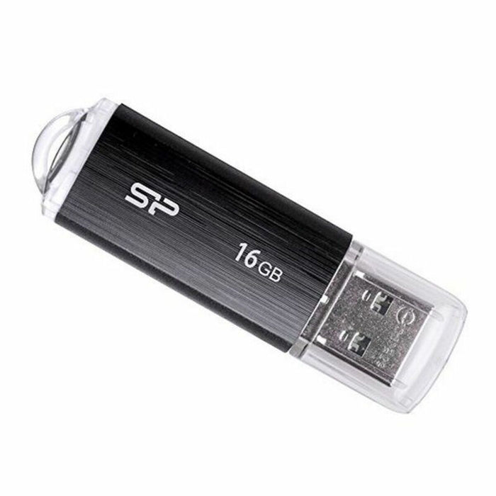 Memorie USB Silicon Power SP016GBUF2U02V1K 16 GB USB 2.0 Negru 16 GB