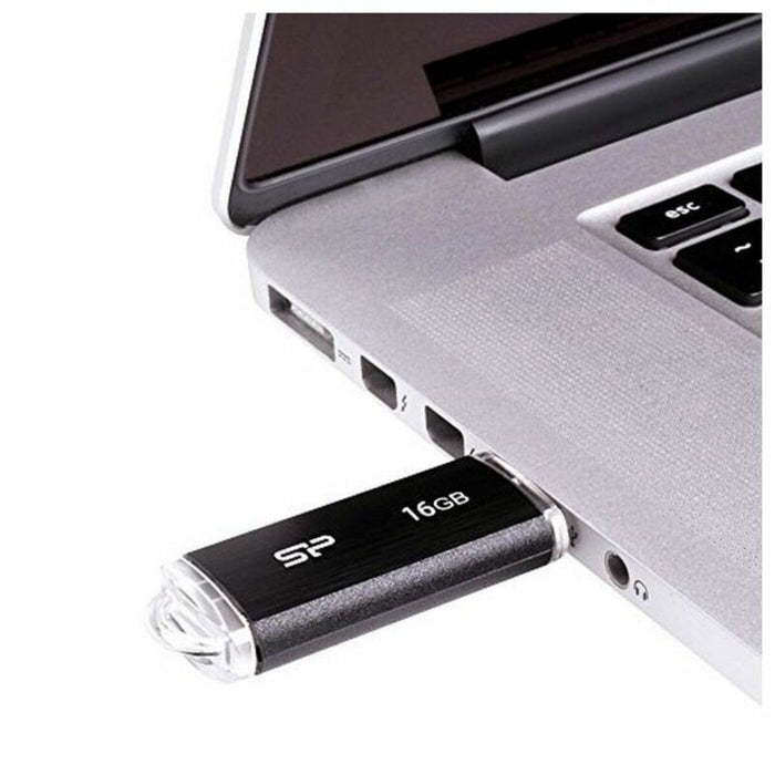 Memorie USB Silicon Power SP016GBUF2U02V1K 16 GB USB 2.0 Negru 16 GB