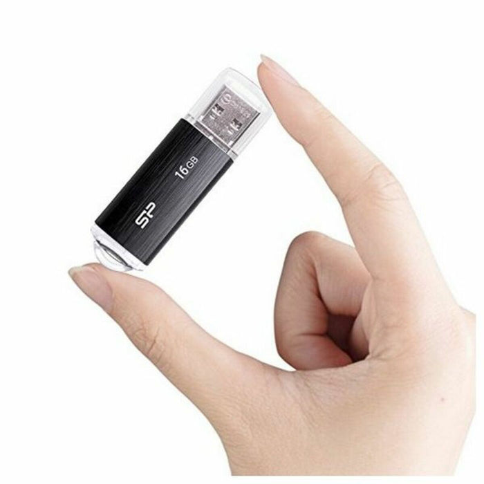 Memorie USB Silicon Power SP016GBUF2U02V1K 16 GB USB 2.0 Negru 16 GB