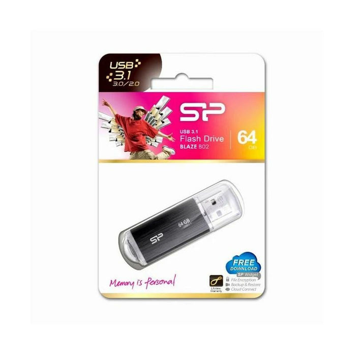 Memorie USB Silicon Power Blaze B02 Negru 64 GB