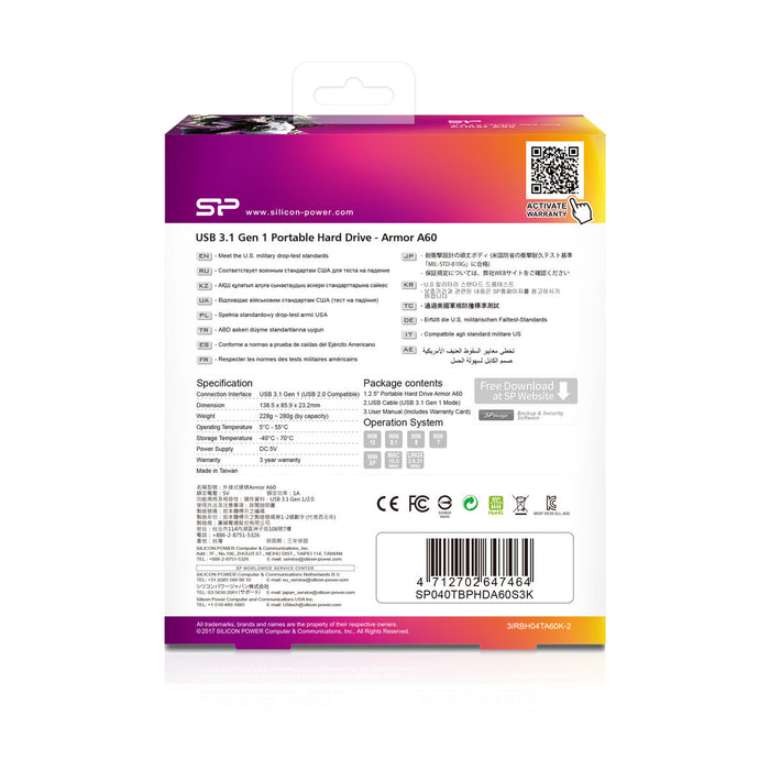Hard disk Extern Silicon Power Armor A60