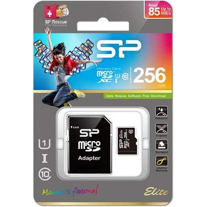 Card de Memorie Micro SD cu Adaptor Silicon Power SP256GBSTXBU1V10SP 256 GB