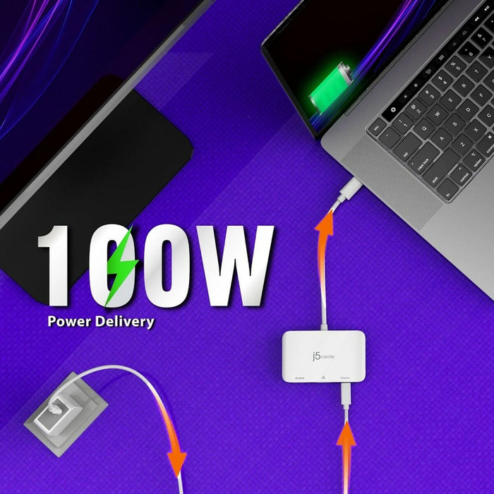 Hub USB j5create JCA351-N Alb