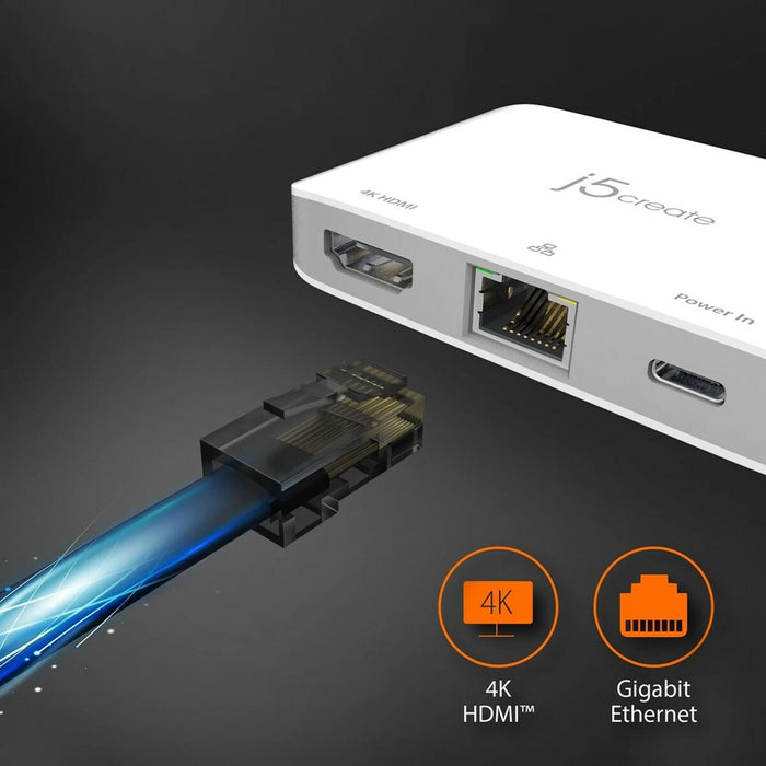 Hub USB j5create JCA351-N Alb