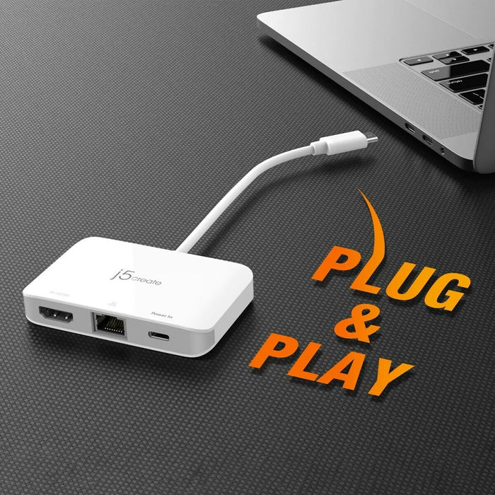 Hub USB j5create JCA351-N Alb